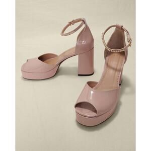 NEW MAJE Patent leather heeled sandals Rose Blush 40 / 9.5